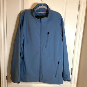 WindRiver Men's Blue Soft Shell Jacket Full Zip Size XL Pockets Casual